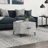 Image de vidaXL Table basse gris béton 50x50x40 cm bois d'ingénierie