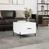 Image de vidaXL Table basse blanc brillant 50x50x40 cm bois d'ingénierie