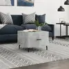 Image de vidaXL Table basse gris béton 50x50x40 cm bois d'ingénierie
