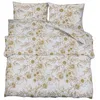 Image de vidaXL Ensemble de Housse de Couette Blanc et Marron 140x200 cm Coton