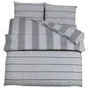 Image de vidaXL Ensemble de Housse de Couette, Parure de Lit avec Taie d'oreiller, Ensemble de Literie Chambre à Coucher, Gris 135x200 cm Coton