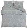 Image de vidaXL Ensemble de Housse de Couette Gris 220x240 cm Coton