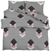 Image de vidaXL Ensemble de Housse de Couette Gris 200x200 cm Coton