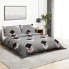 Image de vidaXL Ensemble de housse de couette Gris 200x220 cm Coton