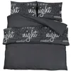 Image de vidaXL Ensemble de Housse de Couette, Parure de Lit avec Taie d'oreiller, Ensemble de Literie Chambre à Coucher, Noir 140x200 cm Coton