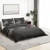 Image de vidaXL Ensemble de housse de couette Noir 200x220 cm Coton