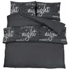 Image de vidaXL Ensemble de Housse de Couette Noir 200x200 cm Coton