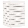 Image de vidaXL Panier à Linge, Corbeille à Linge avec Rangement, Poubelle à Vêtements avec Couvercle, Coffre à Linge Buanderie, Blanc Bois Massif de Pin