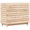 Image de vidaXL Panier à Linge, Corbeille à Linge avec Rangement, Poubelle à Vêtements avec Couvercle, Coffre à Linge Buanderie, Bois Massif de Pin