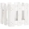 Image de vidaXL Jardinière avec Design de clôture Blanc 30x30x30 cm pin Massif, jardinière d'extérieur, boîte à Fleurs, boîte de Jardin, jardinière de Patio