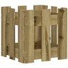 Image de vidaXL Jardinière avec Design de clôture 30x30x30 cm pin imprégné, jardinière d'extérieur, boîte à Fleurs, boîte de Jardin, jardinière de Patio