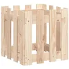 Image de vidaXL Jardinière avec Design de clôture 40x40x40 cm pin Massif, jardinière d'extérieur, boîte à Fleurs, boîte de Jardin, jardinière de Patio