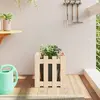 Image de vidaXL Jardinière avec design de clôture 40x40x40 cm pin massif