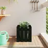 Image de vidaXL Jardinière avec design de clôture noir 40x40x40 cm pin massif