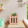 Image de vidaXL Jardinière avec design de clôture 40x40x40 cm Douglas massif