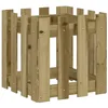 Image de vidaXL Jardinière avec Design de clôture 40x40x40 cm pin imprégné, jardinière d'extérieur, boîte à Fleurs, boîte de Jardin, jardinière de Patio