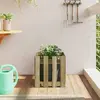 Image de vidaXL Jardinière avec design de clôture 40x40x40 cm pin imprégné