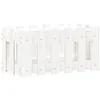 Image de vidaXL Jardinière avec Design de Clôture, Bac à Fleurs, Pot de Plantes, Boîte à Fleurs Jardin Patio Terrasse, Blanc 60x30x30 cm Bois de Pin Massif