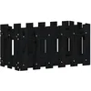 Image de vidaXL Jardinière avec Design de Clôture, Bac à Fleurs, Pot de Plantes, Boîte à Fleurs Jardin Patio Terrasse, Noir 60x30x30 cm Bois de Pin Massif