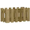 Image de vidaXL Jardinière avec Design de Clôture, Bac à Fleurs, Pot de Plantes, Boîte à Fleurs Jardin Patio Terrasse, Marron 60x30x30 cm Bois de Pin Imprégné