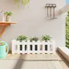 Image de vidaXL Lit surélevé de jardin design de clôture 100x30x30cm pin massif