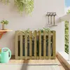 Image de vidaXL Lit surélevé de jardin design de clôture bois de pin imprégné