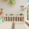 Image de vidaXL Lit surélevé de jardin design de clôture 150x50x50cm pin massif