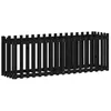 Image de vidaXL Lit Surélevé de Jardin Design de Clôture, Bac à Fleurs, Pot de Plantes, Jardinière de Jardin, Marron 200x50x70 cm Bois de Pin Massif