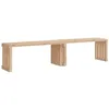 Image de vidaXL Banc de Jardin Extensible, Siège, Chaise, Meuble de Patio Terrasse Arrière-Cour Pelouse, Moderne, Marron Bois Massif de Pin