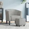 Image de vidaXL Chaise cabriolet avec repose-pied gris clair velours