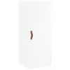 Image de vidaXL Armoire Murale, Placard Suspendu avec Rangement, Meuble Flottant de Salon Bureau Chambre, Moderne, Blanc Brillant Bois d'Ingénierie