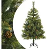 Image de vidaXL Sapin de Noël Artificiel articulé avec Pommes de pin 120 cm