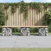 Image de vidaXL Banc de jardin design de gabion 203x44x42 cm bois massif de pin