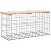 Image de vidaXL Banc de Jardin Design de Gabion 83x31,5x42cm Bois Massif de pin, siège de Jardin, Banc de Parc, Banc de Pique-Nique de Jardin, Banc extérieur