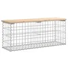 Image de vidaXL Banc de Jardin Design de Gabion 103x31,5x42 Bois Massif de pin, siège de Jardin, Banc de Parc, Banc de Pique-Nique de Jardin, Banc extérieur