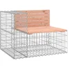 Image de vidaXL Banc Jardin Design Gabion 92x71x65,5 cm Bois Massif de Douglas