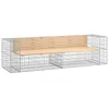 Image de Banc de jardin design gabion 244x71x65,5 cm bois massif de pin