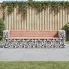 Image de vidaXL Banc de jardin design gabion 244x71x65,5 cm bois massif douglas