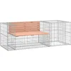Image de vidaXL Banc de Jardin avec Panier en Gabion Bois Massif de Douglas, siège de Jardin, Banc de Parc, Banc de Pique-Nique de Jardin, Banc extérieur