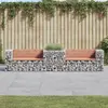 Image de vidaXL Banc de jardin avec panier en gabion bois massif de douglas