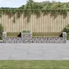 Image de vidaXL Banc de jardin avec panier en gabion bois de pin imprégné