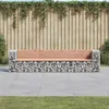 Image de vidaXL Banc jardin design gabion 287x71x65,5 cm bois massif de douglas