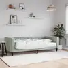 Image de vidaXL Lit de jour avec matelas gris clair 90x200 cm velours