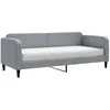 Image de vidaXL Lit de Jour avec Matelas, Canapé-lit, Lit d'Invité, Meuble de Chambre à Coucher Salle de Séjour, Moderne, Gris Clair 80x200 cm Tissu