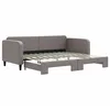 Image de vidaXL Lit de Jour avec gigogne sans Matelas Taupe 90x200 cm