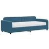 Image de vidaXL Lit de Jour avec Matelas Bleu 90x200 cm Velours, canapé-lit, canapé-lit de Repos, lit de Repos rembourré, lit d'appoint, canapé-lit Confortable