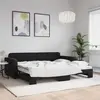 Image de vidaXL Lit de jour avec gigogne sans matelas noir 90x200 cm