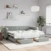 Image de vidaXL Lit de jour avec gigogne et tiroirs sans matelas 80x200 cm