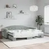 Image de vidaXL Lit de jour avec gigogne sans matelas gris clair 80x200 cm