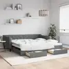 Image de vidaXL Lit de jour avec gigogne et tiroirs sans matelas 100x200 cm